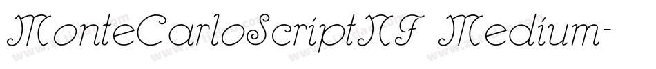 MonteCarloScriptNF Medium字体转换